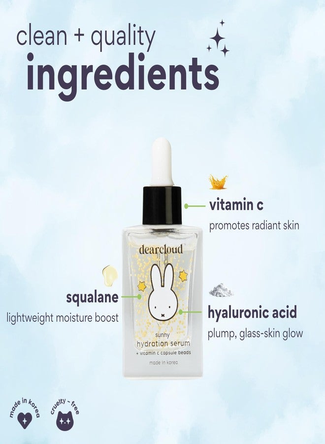 dearcloud Miffy Sunny Hydration Serum – Hydrating Hyaluronic Acid & Vitamin C Face Serum (1 fl oz) - Image 2